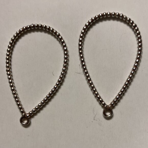 160 Sterling Silver and Moonstone Hoop Earrings, Colonial Jewelers - Picture 8 of 14